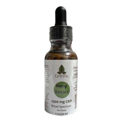 EarthFix CBD Drops 2500 mg No Flavor